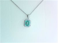 Collar Oxygène Mujer Kate in Oro blanco Smeraldo 0.38 Ct 99315221 - 99315221